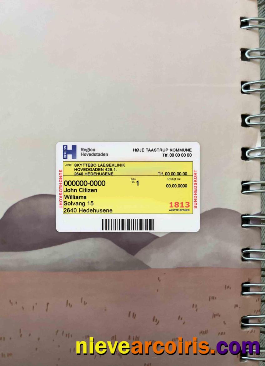 Denmark health insurance card photolook